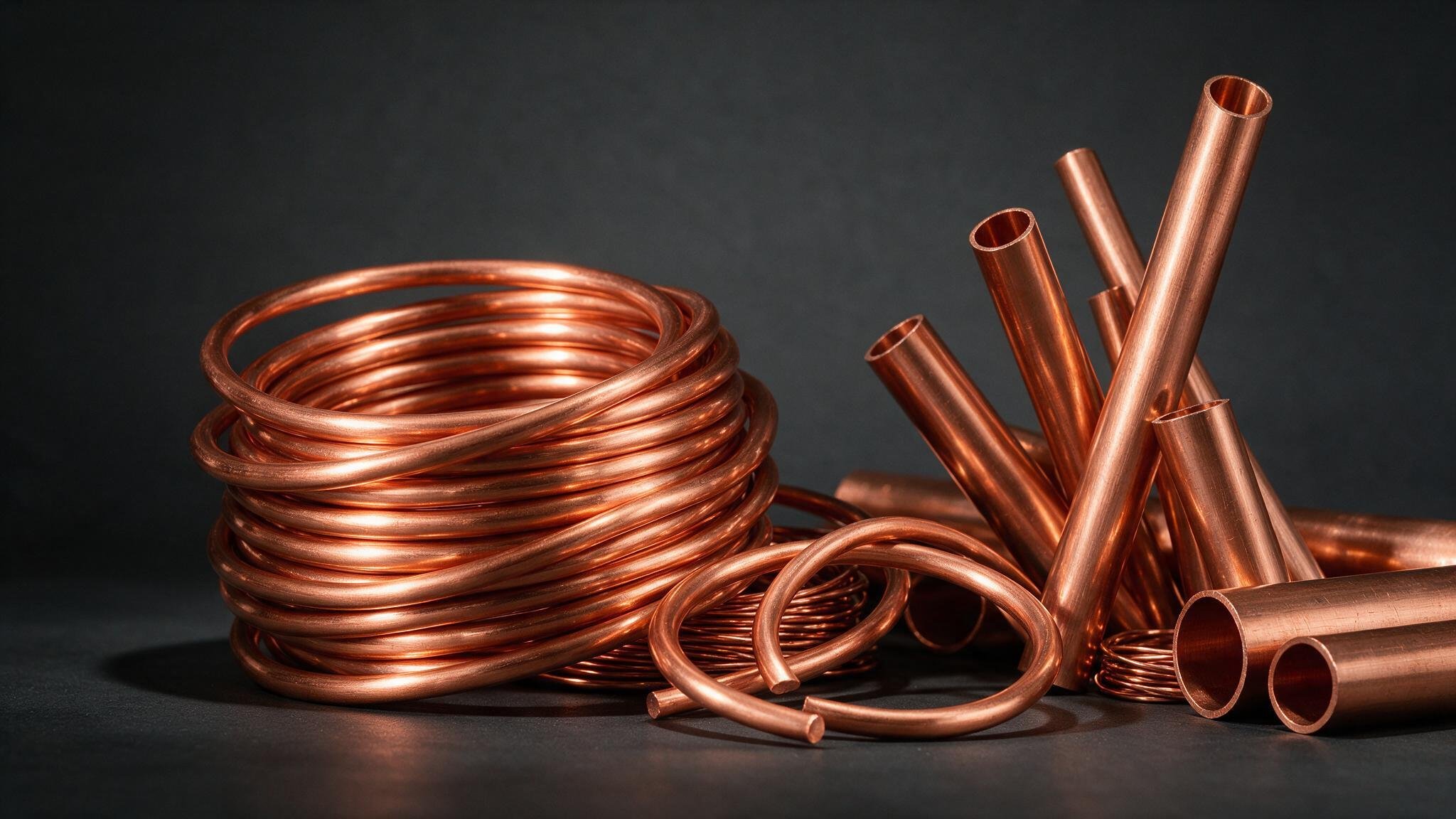 Rolos e tubos de cobre